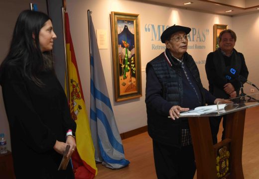 O cultural Lustres Rivas exhibe vinteséis obras do artista Manuel Romero nunha mostra retrospectiva da súa traxectoria